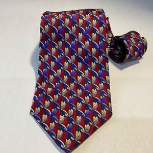 ROBERT TALBOTT STUDIO SILK FLORAL Foulard MENS TIE HAND SEWN SILK USA 59”X 4”